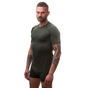 SENSOR MERINO AIR pánské triko kr.rukáv olive green velikost