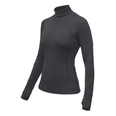 SENSOR MERINO BOLD dámské triko dl.rukáv roll neck anthracite gray velikost