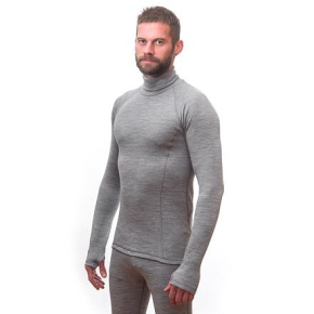 SENSOR MERINO BOLD pánské triko dl.rukáv roll neck cool gray velikost