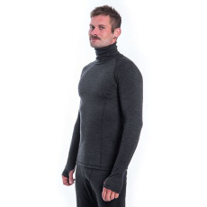 SENSOR MERINO BOLD pánské triko dl.rukáv roll neck anthracite gray velikost