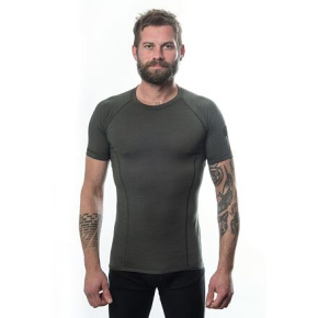 SENSOR MERINO AIR pánské triko kr.rukáv olive green velikost