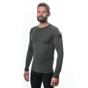 SENSOR MERINO AIR pánské triko dl.rukáv olive green velikost