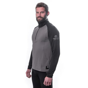 SENSOR COOLMAX THERMO pánská mikina zip steel gray/černá  velikost