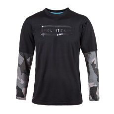 FT MEN'S ESCAPE MERINO LONG SLEEVE TEE BLACK/CAMO velikost