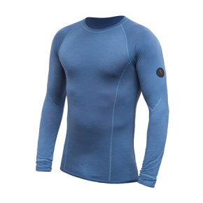 SENSOR MERINO AIR pánské triko dl.rukáv riviera blue velikost