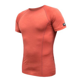 SENSOR MERINO ACTIVE pánské triko kr.rukáv terracotta velikost