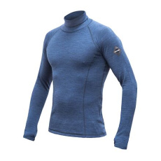 SENSOR MERINO BOLD pánské triko dl.rukáv roll neck cool blue velikost