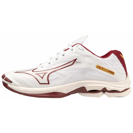 MIZUNO WAVE LIGHTNING Z7 / White/Cabernet/MP Gold / 37.0/4.5