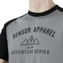 SENSOR MERINO ACTIVE ADVENTURE pánské triko kr.rukáv šedá/černá velikost