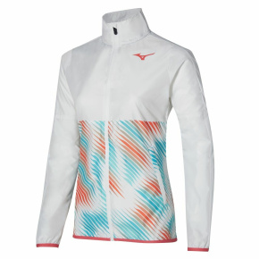 MIZUNO Printed Jacket/White/Fierry Coral