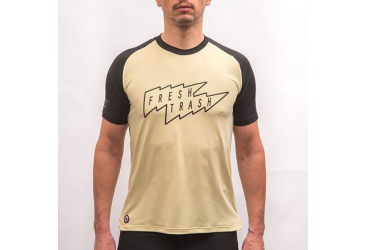 FT MEN'S HORIZON SHORT SLEEVE TEE SAND/BLACK velikost