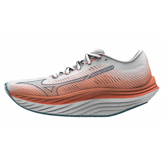 MIZUNO WAVE REBELLION PRO/White/Silver/Soleil