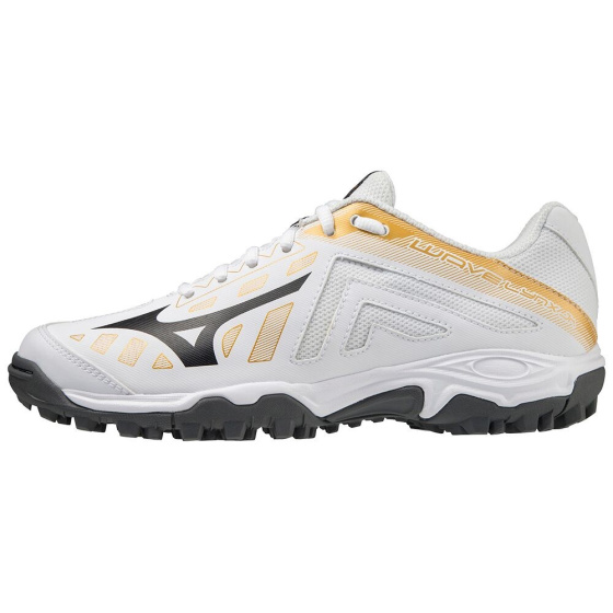 MIZUNO WAVE LYNX JUNIOR/Wht/MPGold/IronGate