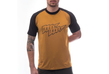 FT MEN'S HORIZON SHORT SLEEVE TEE GOLDEN/BLACK velikost