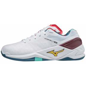 MIZUNO WAVE STEALTH NEO / White/High Visibility/Moroccan Blue /