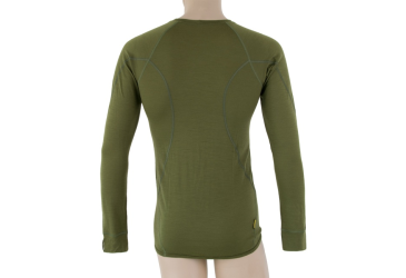 SENSOR MERINO ACTIVE pánské triko dl.rukáv safari green velikost