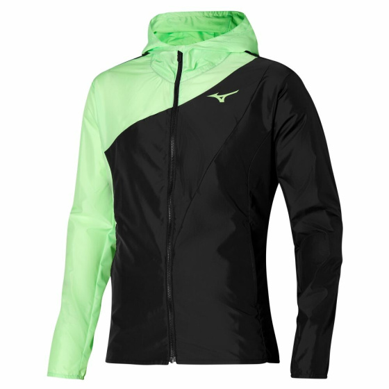 MIZUNO Release Hooded Jcket / Techno Green/Black /