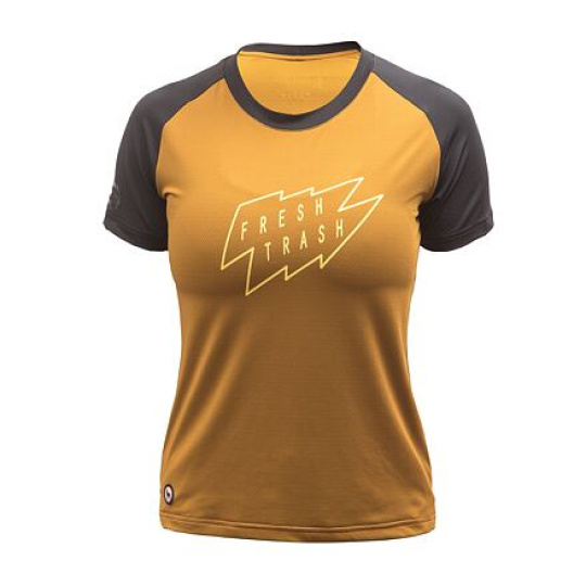 FT WOMEN'S HORIZON SHORT SLEEVE TEE GOLDEN/BLACK velikost