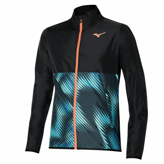 MIZUNO Printed Jacket/Black/Blue Ashes