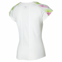 MIZUNO Printed Tee/White/Fuchsia