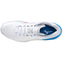 MIZUNO WAVE STEALTH NEO / WHITE / IGNITION RED / FRENCH BLUE /