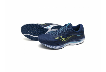 MIZUNO WAVE RIDER 27 / Navy Peony/Sharp Green/Swim Cap /