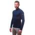 SENSOR MERINO ACTIVE pánské triko dl.rukáv stoják zip deep blue velikost