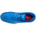 MIZUNO WAVE STEALTH V / FRENCH BLUE / WHITE / IGNITION RED /