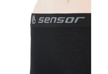 SENSOR MERINO ACTIVE dámské kalhotky s nohavičkou černá velikost