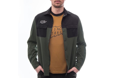 FT MEN'S RIDER LONG SLEEVE SHIRT OLIVE GREEN/BLACK velikost L