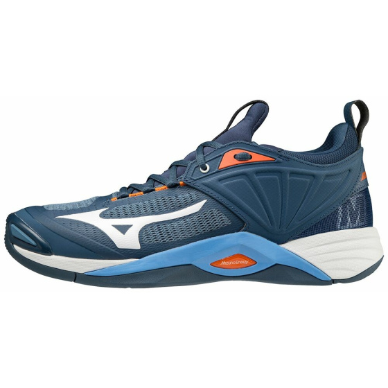 MIZUNO WAVE MOMENTUM 2 / Dark Denim / White  / Scarlet Ibis  /