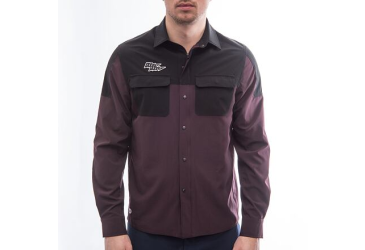 FT MEN'S RIDER LONG SLEEVE SHIRT WINE RED/BLACK velikost