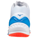 MIZUNO WAVE STEALTH NEO MID / WHITE / IGNITION RED / FRENCH BLUE /