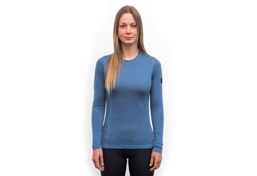 SENSOR MERINO AIR dámské triko dl.rukáv riviera blue velikost