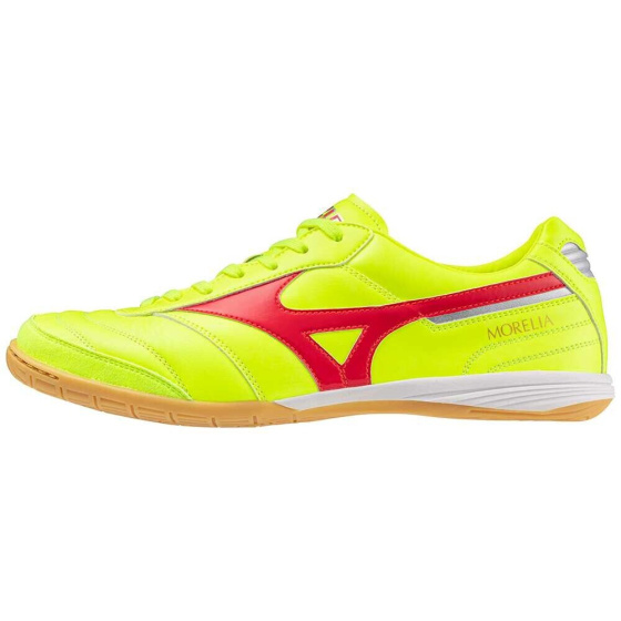 MIZUNO MORELIA SALA ELITE IN / Safety Yellow/Fiery Coral 2/Galaxy Silver / 41.0/7.5