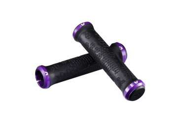 LIV SUPERA DOUBLE LOCK-ON GRIP BLACK/PURPLE