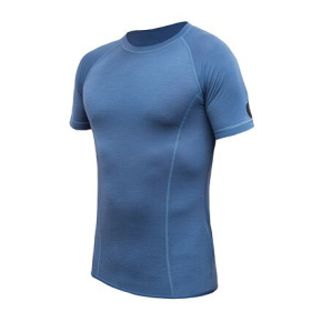 SENSOR MERINO AIR pánské triko kr.rukáv riviera blue velikost