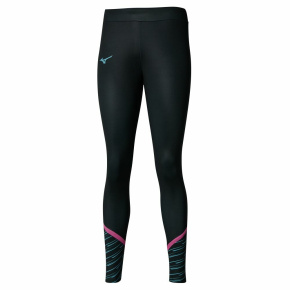 MIZUNO Graphic Legging/Black/Maui Blue